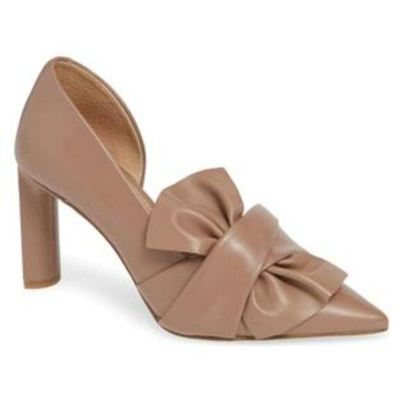 Nic +Zoe Womens Valentina Ruffle Closed Toe D-orsay leather Pump Deep Blush 8M - Picture 1 of 12